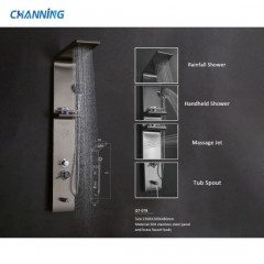 Channing Hight Pressure Shower Column Wall Mounted Shower Heads Fingerprin-Free Constant Temperature图1