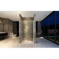 Bathroom 8/10mm Tempered Glass Sliding Shower Enclosure