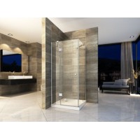 Custom-Made Frameless Hinge Open Style Glass Shower Room