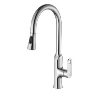 Single Handle Pull out Kitchen Faucet Sink Mixer Faucet with ABS Spray (NA5405)