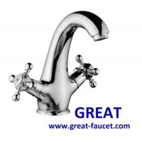 Classic Bathroom Fittings Basin Mixer Dual-Handle Basin Faucet Basin Tap