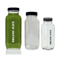 250ml 350ml 500ml Square Type Milk Glass Bottle for Daily Useful