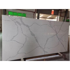 Promotional Discount on Blanco Marble Looking Calacatta Quartz for Indoor Building Materials图1