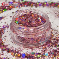 Holographic Glitter Shapes Mix Cosmetic Glitter for Tumbler Face  Body  Nails  Hair