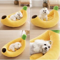 Banana Cat Bed House Cozy Cat Mat Beds Warm Portable Pet Basket Kennel Dog Cushion Cat Kitten for In图1