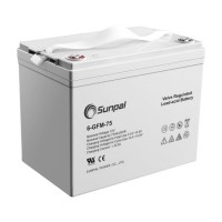 Sunpal 12V 75 Ah Lead Acid Gel Battery with Reliable Standby Service Life