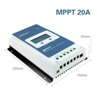 MPPT Charge Controller 20A with LCD Display for Gel Sealed Flooded Lithium Battery