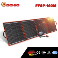Dokio 160W Flexible Foldable Mono Solar Panel Light Portable High Power Outdoor Solar Panel China fo