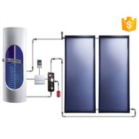 Solar Water Heater System Including Solar Collector Vertical Storage Tank and Pump