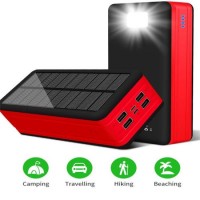 50  000mAh Power Pack Large Capacity Solar Charger with LED