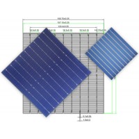 9bb Bifacial Celda Solar Perc 158.75*158.75mm High Efficiency 21.1%-22.2% Medio Corte Mono Solar Cel