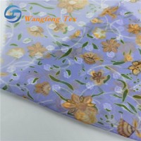 100% Polyester Cut Flower Chiffon Printed for Skirts