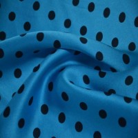 100% Mulberry Silk Polka DOT Printed Silk Satin Fabrics for Dresses