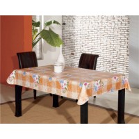 Square Shape PVC White Film Printed Tablecloth for Home/Party