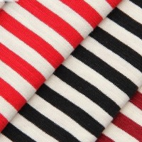 Bamboo Cotton Knitted Fabric /Bamboo Spandex Striped Jersey for Sportswear