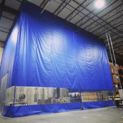 Poly Reinforced Flame Retardant Plastic Canvas Vinyl Tarpaulin for Industrial Curtains图1