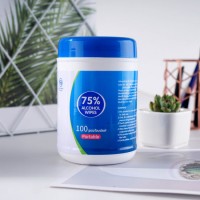 75% Alcohol 100PCS/Bottle of Cleaning and Sterilizing Wipes