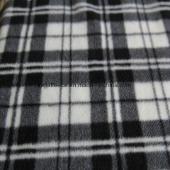 Brushed Polar Fleece with Black & White Checks Print图1