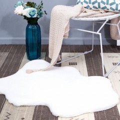 Manufacturer Texpro 2021new Fake Rabbit Fur Shaped Rug Machine Washable  Makes a Soft  Stylish Home 图1