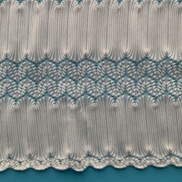 Polyester Wavy Edge Jacquard Lace Fabric