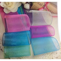 Wholesale 1/8 Inch to 4 Inch Chinese Custom Print Solid Color All Color Organza Satin Ribbon for Gif