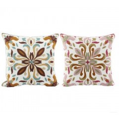 Cotton Pillow Canvas Wool Embroidery Decorative Cushion Cover Pillow Case Flower Design Classic Styl图1