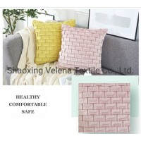 Wholesale Modern Concise Style Jacquard Holland Velvet Wrinkles Cushion Cover for Home Decor Fabric