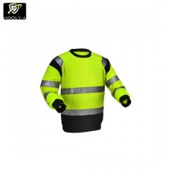 Wholesale Men and Women in Black Polyester Dry Fit Breathable Reflective Safety Clothing图1