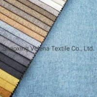 Linen-Look Polyester Sofa Chair and Curtain Upholstery Textile Fabric Suitable for Hotel Home Decora