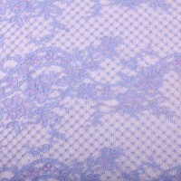 Two-Tone Jacquard Cotton-Nylon Lace Fabric with Wavy Edges