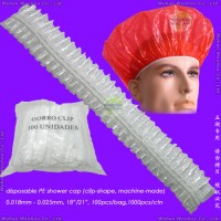 Waterproof Transparent Poly/HDPE/LDPE/Plastic/Clear/Mob/Mop Disposable PE Shower Cap for Hotel/Trave