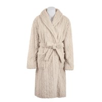 Manufacturer Texpro 2021 New Jacquard Sherpa Bathrobe in 3D Cable Pattern for Male/Female (we can al