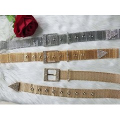 Ladies New Fashion Belt Gold Alloy Belt图1