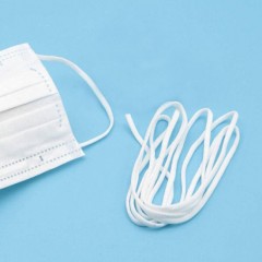 White Polyester Flat Braided Bands Cords 3mm Nylon Braid Rope 5mm Macrame Round Elastic Band Cord图1