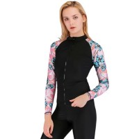 Long Sleeve Zip-Front Upf 50+ Rash Guard Women's Wetsuit Jacket