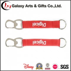 Customized Silk Screen Printed Polyester Beer Opener Short Lanyard for Keychain图1