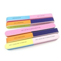 Eco-Friendly Pink Color Diamond with Plastic Board Sponge Nail File NF7100