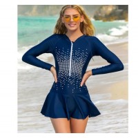 Hot Sale Girl's One-Piece Wetsuit & Swim Dress for Blue