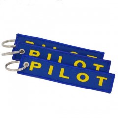 Remove Before Flight Knitted Personalized Logo Polyester/Nylon Key Hanger  Twill Fabric Airplane Jet图1