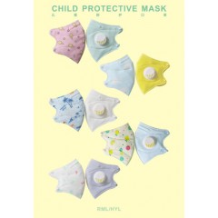 Fashion Kids KN95 Face Valve Mask Cute Sublimated Printing Kid Masks Disposable Child Earloop Respir图1