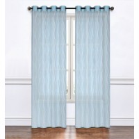 Cut Flower Sheer Window Panel with Grommets