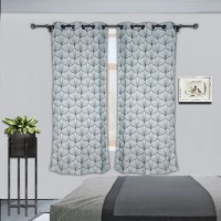 Damask Eyelet Style Curtains 8 Grommets Curtain Fabric for Bedroom Living Room  54X84 Inches; Yarn D