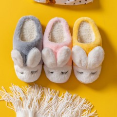 New Family Cotton Slippers Female Winter Warmth for a Family of Three Home with Indoor Non-Slip Plus图1