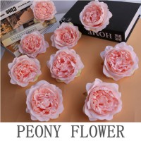 10PCS High Simulation Core Peony Flower Head Silk Flower DIY Wedding Flower Wall Background Decorati