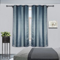 Curtains 8 Grommets Yarn Dye Stripe Eyelet Curtain for Bedroom Living Room  54X84 Inches; Curtain Fa