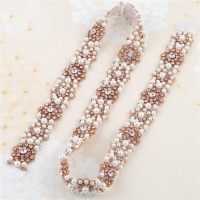 Wholesale Bridal Decorative Crytal Pearl Rhinestone Trim for Wedding Dresses