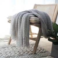 Factory Supplying Super Soft Blanket Crochet Throw Cellular Knitted Blanket