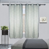 Curtains 8 Grommets Sheer Yarn Dye Eyelet Curtain for Bedroom Living Room  54X84 Inches; Curtain Fab