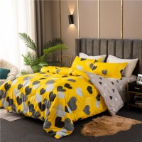 Heats Print 100% Polyester Four Seasons Printing Bedding Comforter Sets with Bedsheet and Pillowcase