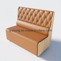 PU Leather Restaurant Wooden Booth Sofas Seating